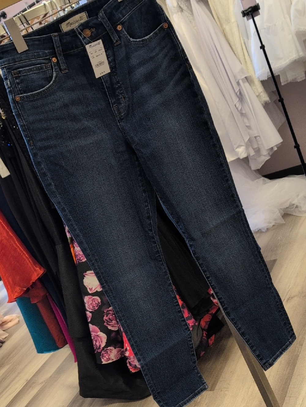 Madewell Dark Blue High-Rise Skinny Jeans